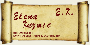 Elena Kuzmić vizit kartica
